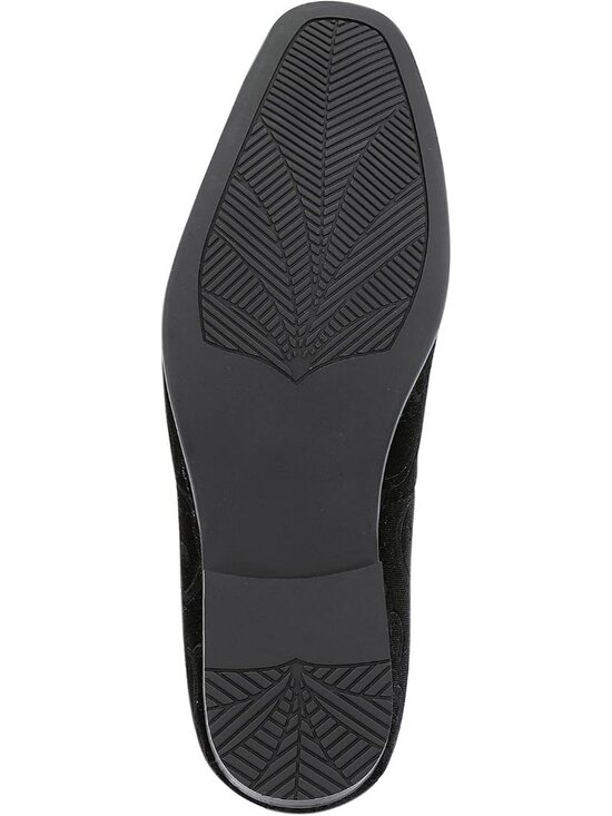Amali Men Black Throne paisley Embossed Velvet Loafers Trim Slip On Tuxedo Shoes main image 6